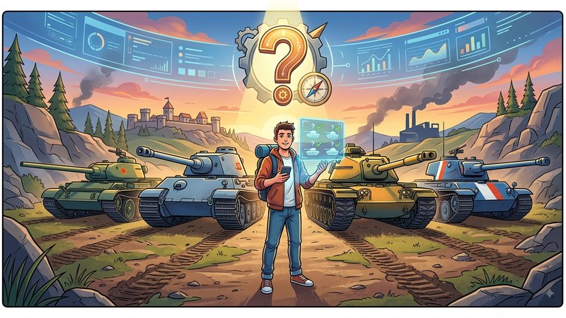 Современная иллюстрация премиум танка для руководства по выбору первой машины в World of Tanks